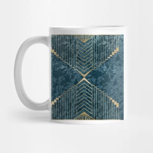 Art Deco Duck Blue Velvet Mug